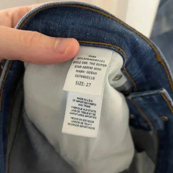 Misa Los Angeles Mini Skirt Size 27 Color Blue - Picture 7 of 7